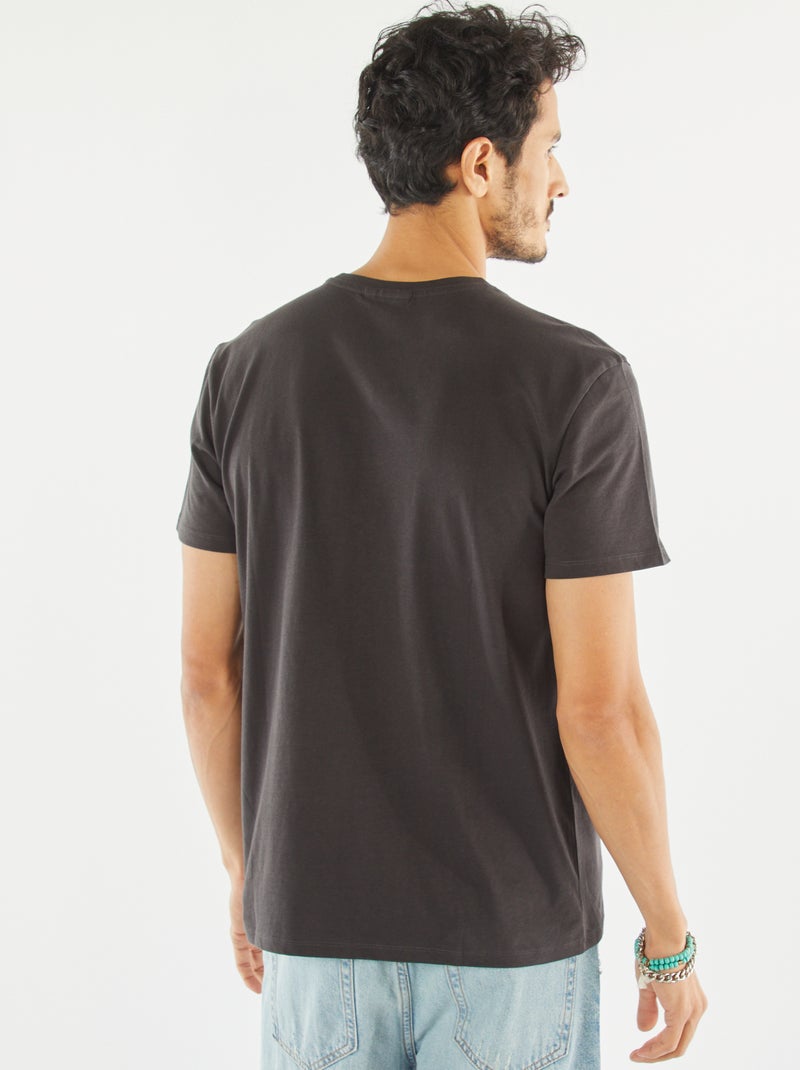 T-shirt imprimé 'Nirvana' manches courtes NOIR - Kiabi