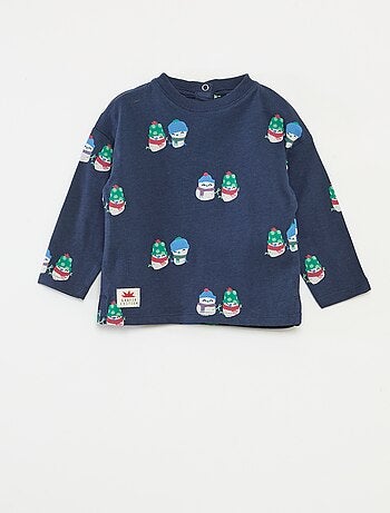 T-shirt imprimé Noël en coton
