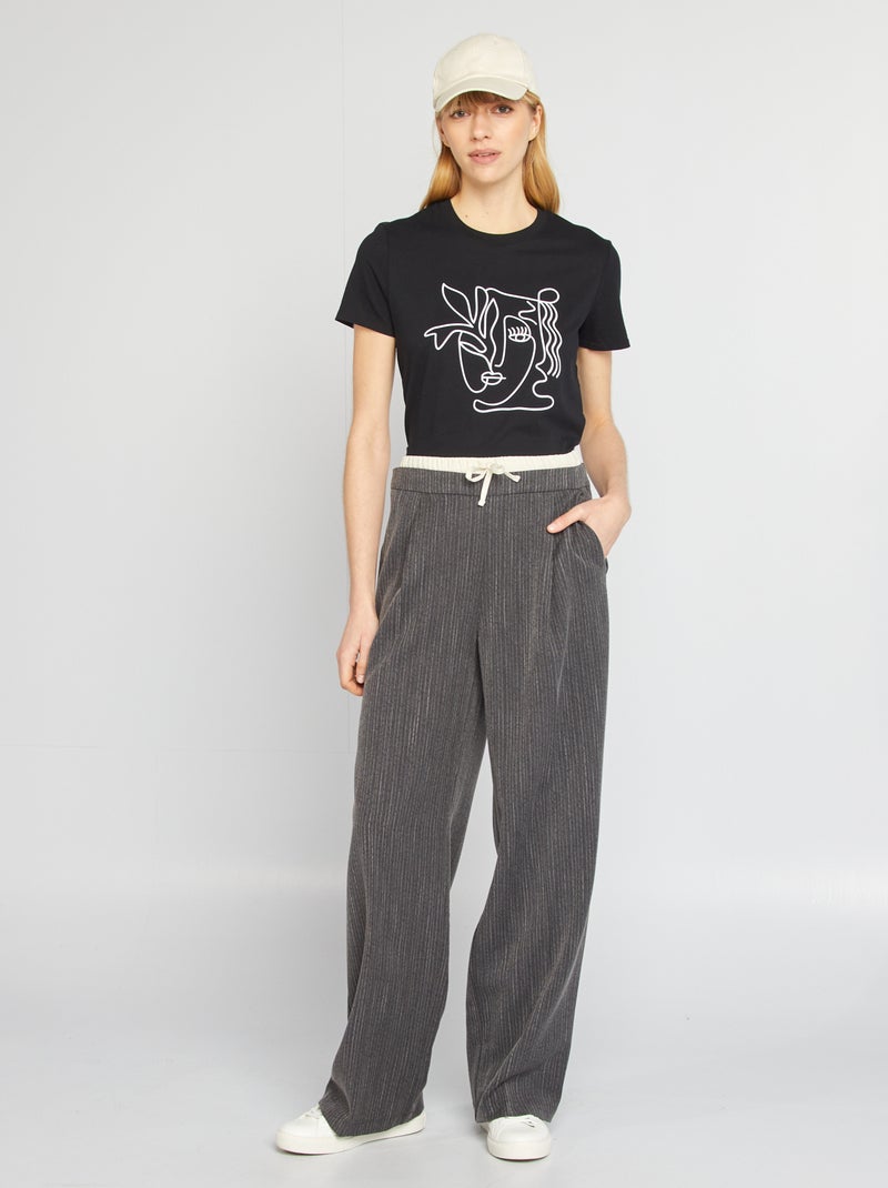 T-shirt imprimé Noir - Kiabi