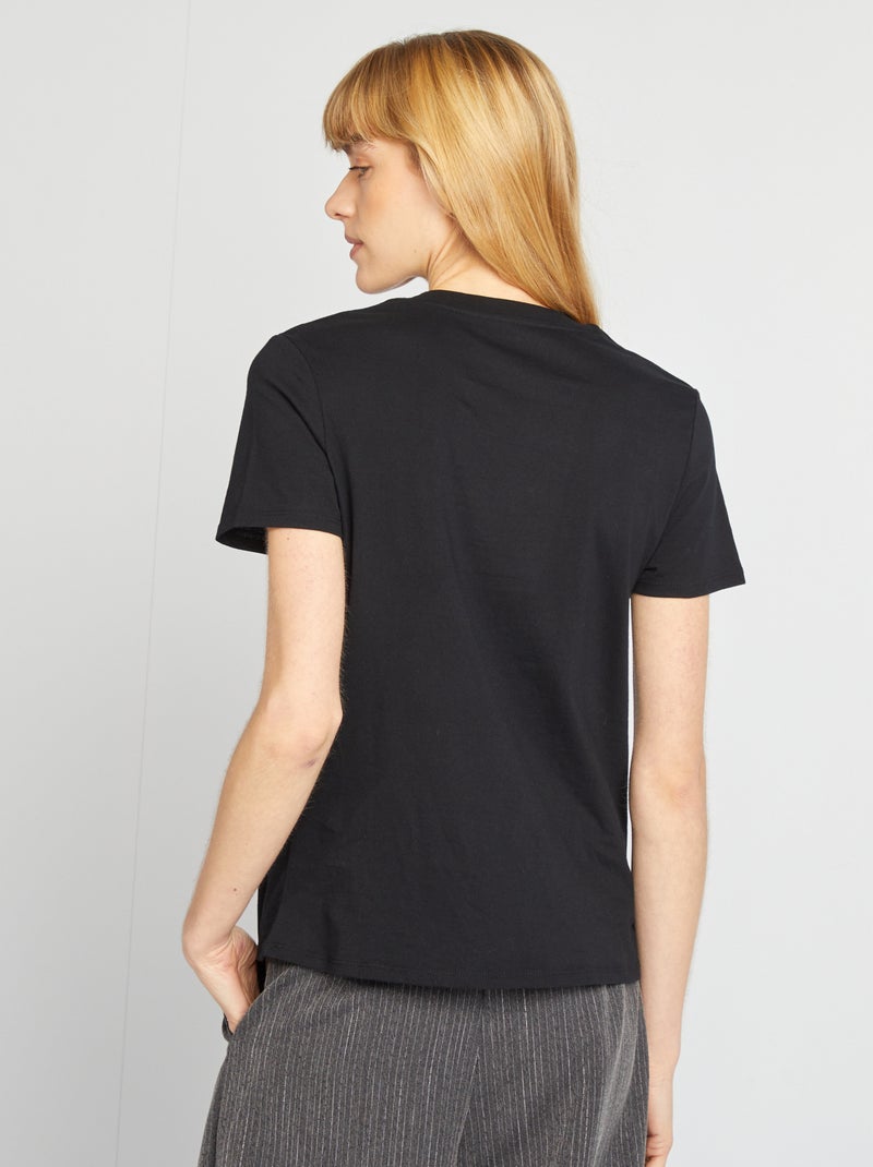 T-shirt imprimé Noir - Kiabi