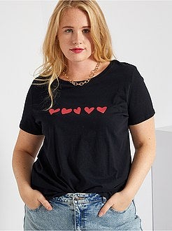 Tee shirt col v basique coton à manches courtes Femme ICON à prix