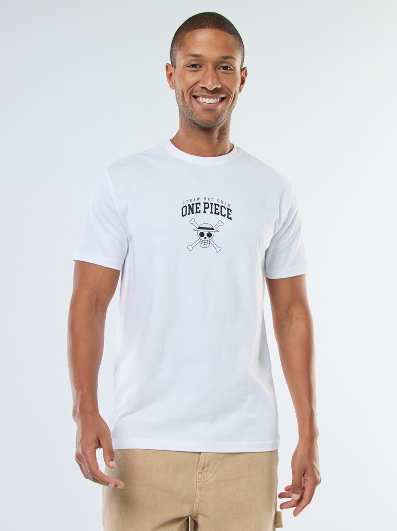 T-shirt One Piece Premium - Taille L, Blanc, Neuf Sous Blister, Collection Anime