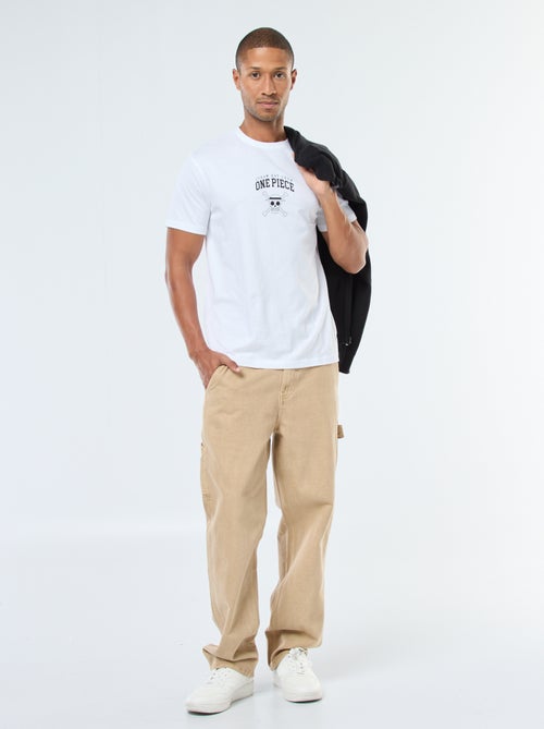 T-shirt imprimé 'One Piece' à manches courtes - Kiabi