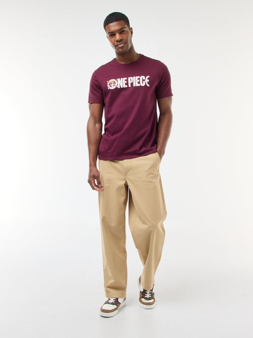 T-shirt imprimé 'One Piece' à manches courtes - Kiabi