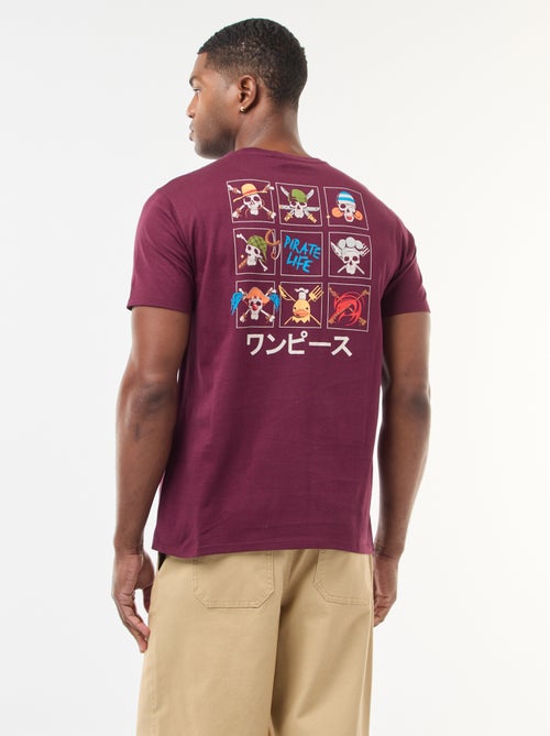 T-shirt imprimé 'One Piece' à manches courtes - Kiabi