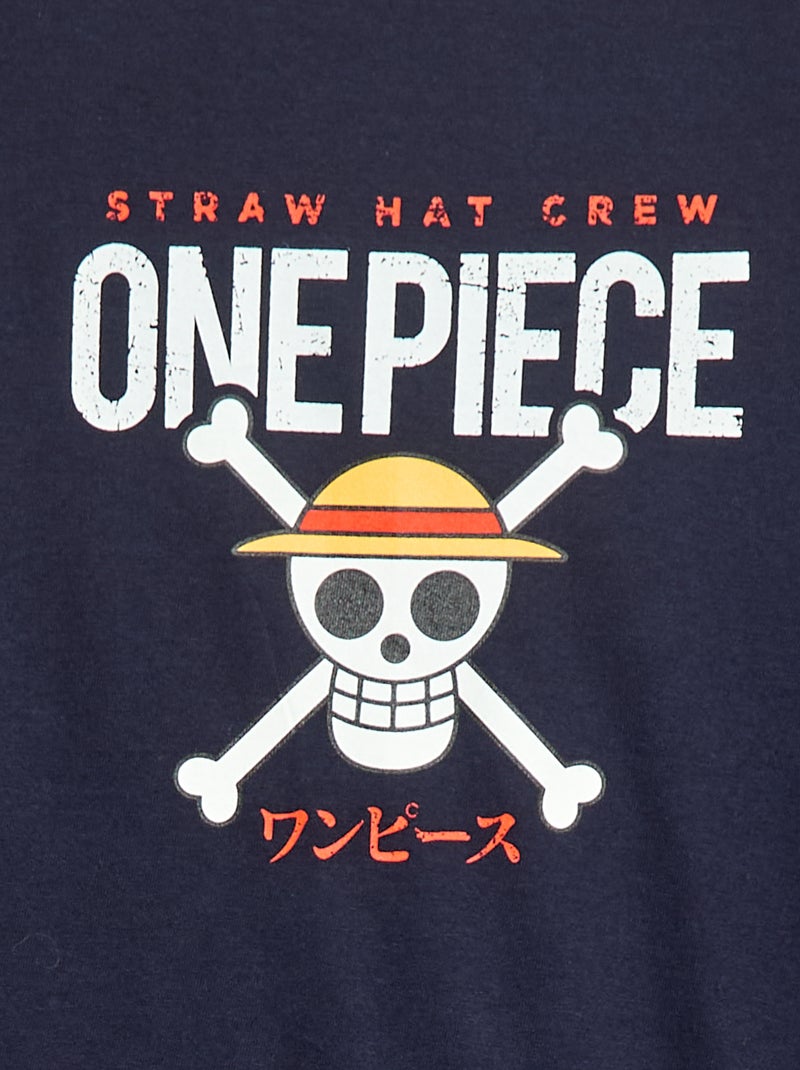 T-shirt imprimé 'One piece' Bleu marine - Kiabi