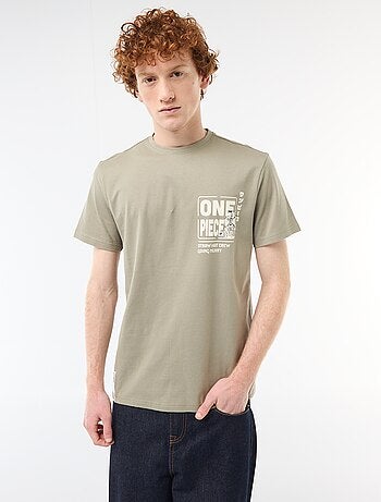 T-shirt imprimé 'One piece' en coton