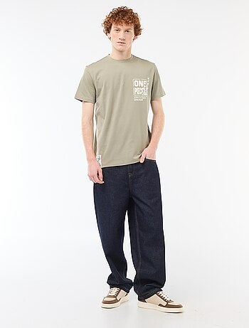 T-shirt imprimé 'One piece' en coton