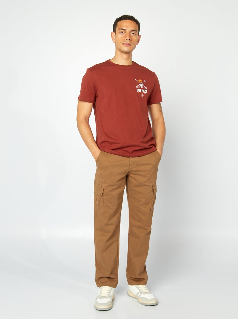 T-shirt imprimé 'One piece' Orange - Kiabi