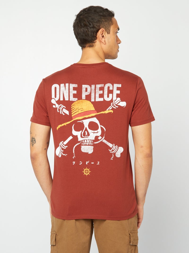 T-shirt imprimé 'One piece' Orange - Kiabi