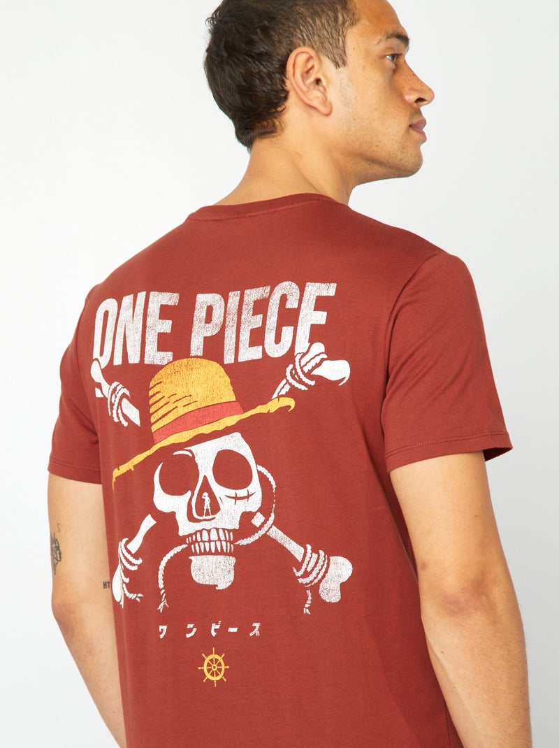 T-shirt imprimé 'One piece' Orange - Kiabi