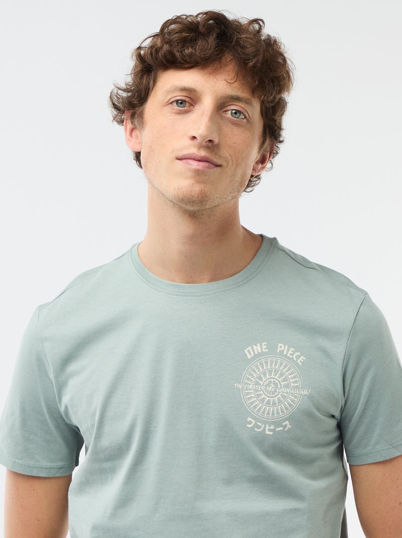 T-shirt imprimé 'One piece' Vert - Kiabi