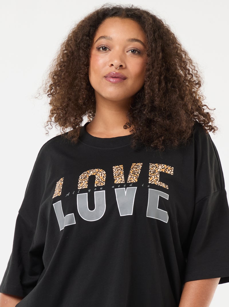 T-shirt imprimé 'Only Carmakoma' Noir - Kiabi