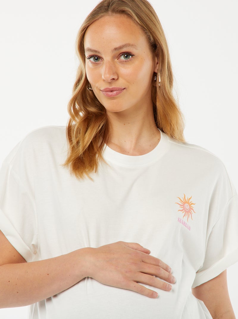 T-shirt imprimé 'Only Maternity' BLANC - Kiabi