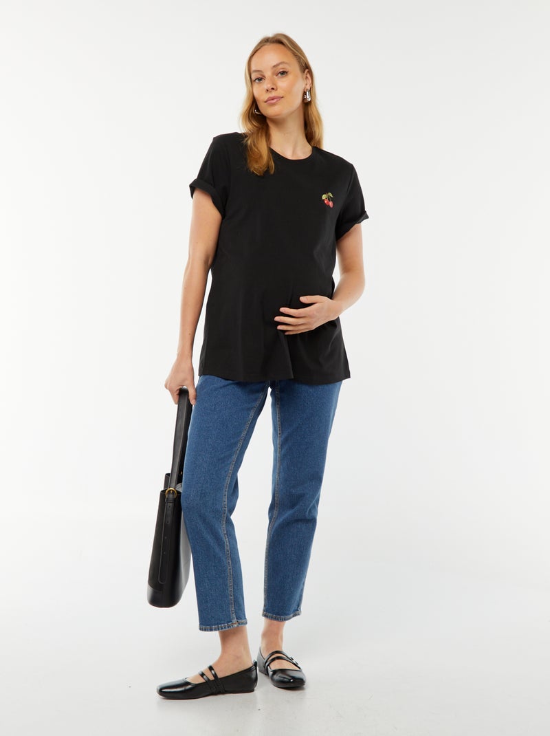 T-shirt imprimé 'Only maternity' noir - Kiabi