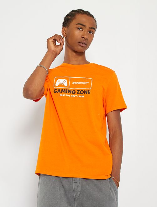 T-shirt imprimé                                                                                                                                                                                                                                                                                                                 orange 
