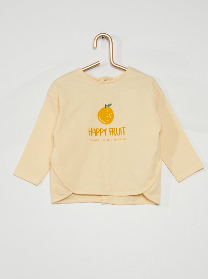 T-shirt imprimé 'orange' JAUNE - Kiabi