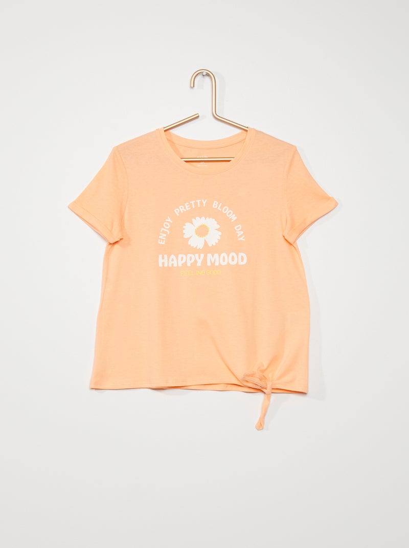 T-shirt Imprimé orange - Kiabi