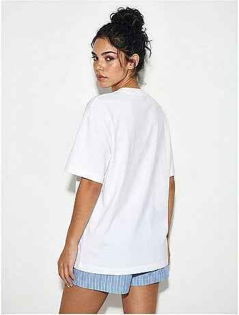 T-shirt imprimé oversize à col rond lucci