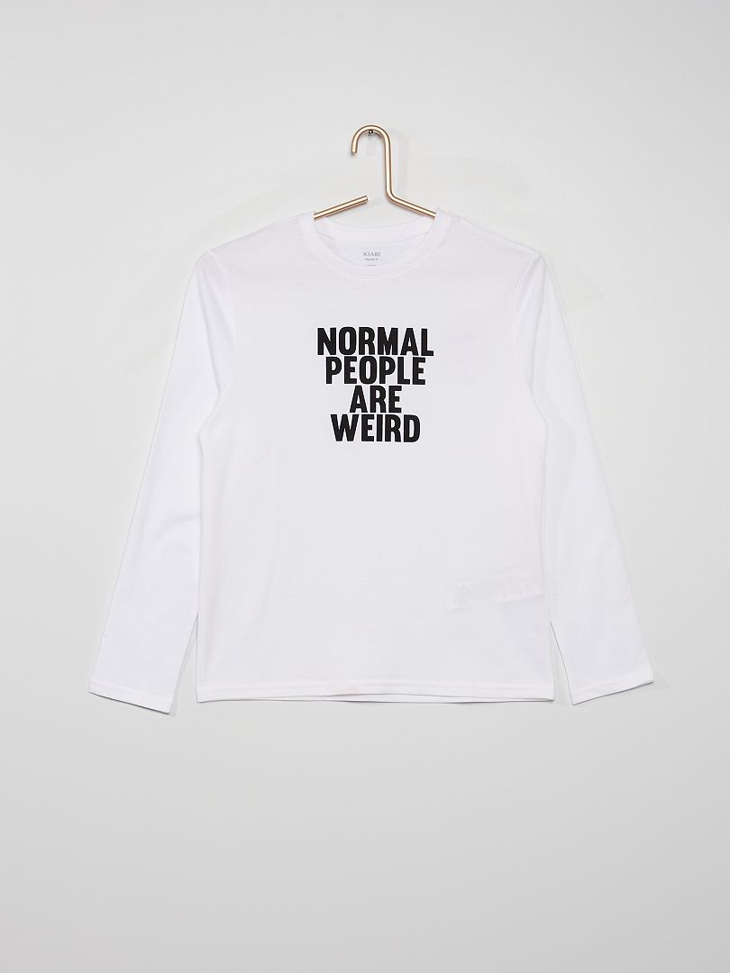 T-shirt imprimé 'people' blanc - Kiabi