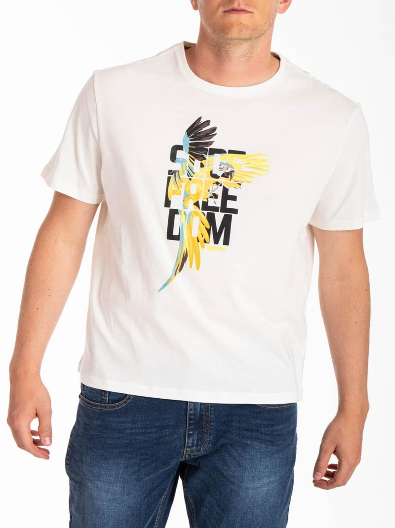 T-shirt imprimé perroquet MAURO 'Rica Lewis' Blanc - Kiabi