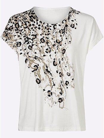 T-shirt Imprimé Petites Pierres Brillantes Fantaisie - Taille Standard - Witt