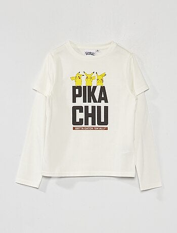 T-shirt imprimé 'Pikachu' manches longues - Kiabi