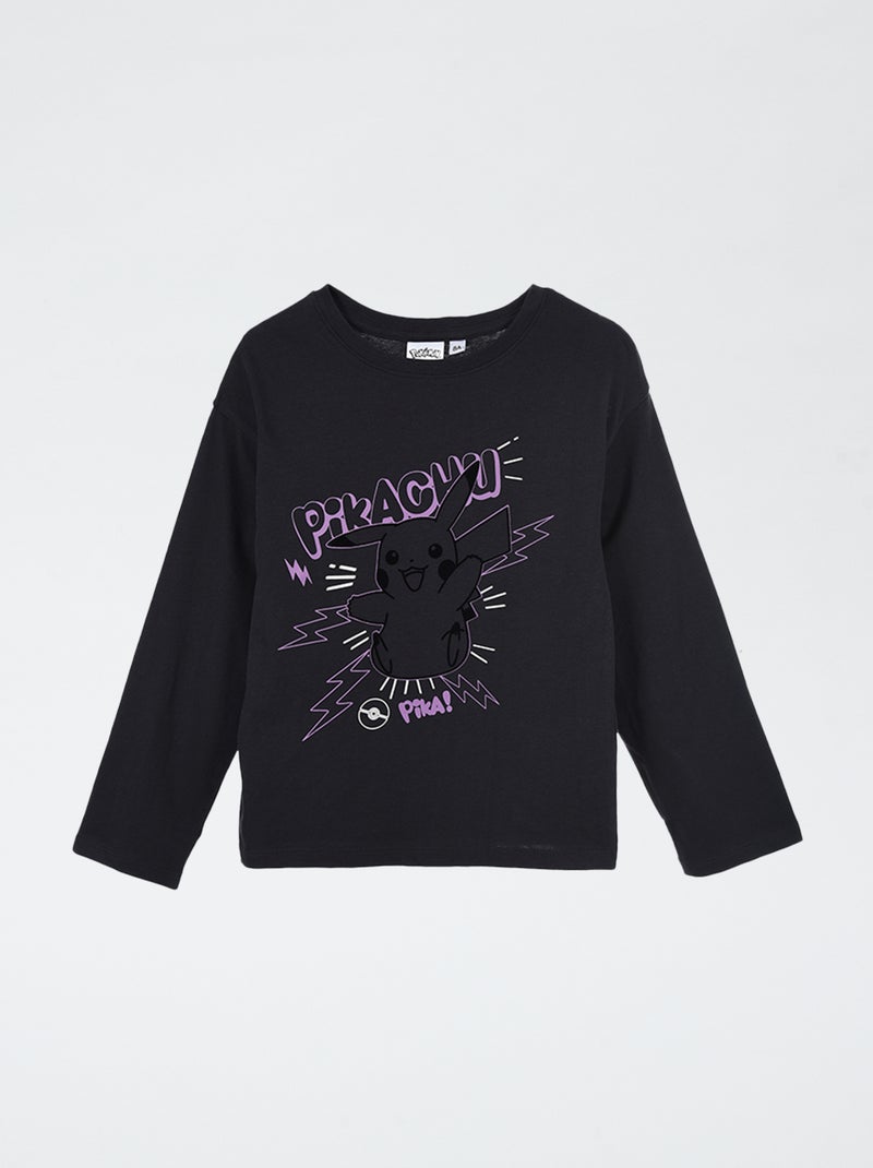 T-shirt imprimé 'Pikachu' Noir - Kiabi