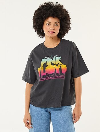 T-shirt imprimé 'Pink floyd' uni