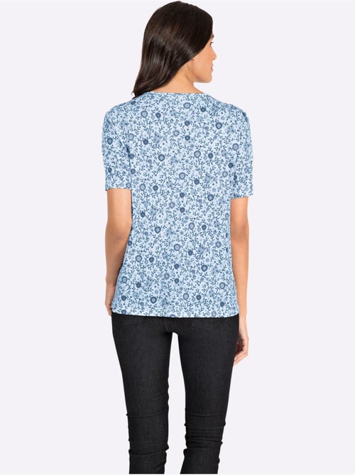 T-shirt Imprimé Plis Affinants à L'encolure - Taille Standard - Witt - Kiabi