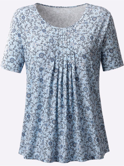 T-shirt Imprimé Plis Affinants à L'encolure - Taille Standard - Witt - Kiabi