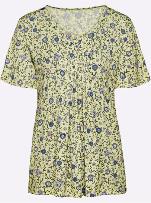 T-shirt Imprimé Plis Affinants à L'encolure - Taille Standard - Witt - Kiabi