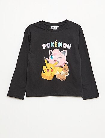T-shirt imprimé 'Pokémon' 'Pikachu' uni