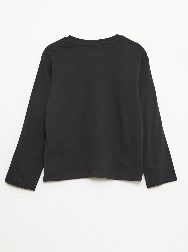 T-shirt imprimé 'Pokémon' 'Pikachu' uni Noir - Kiabi