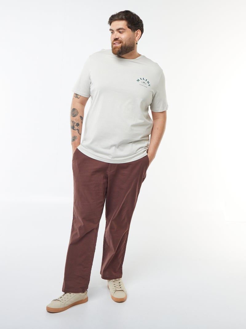 T-shirt imprimé 'Produkt' Gris - Kiabi