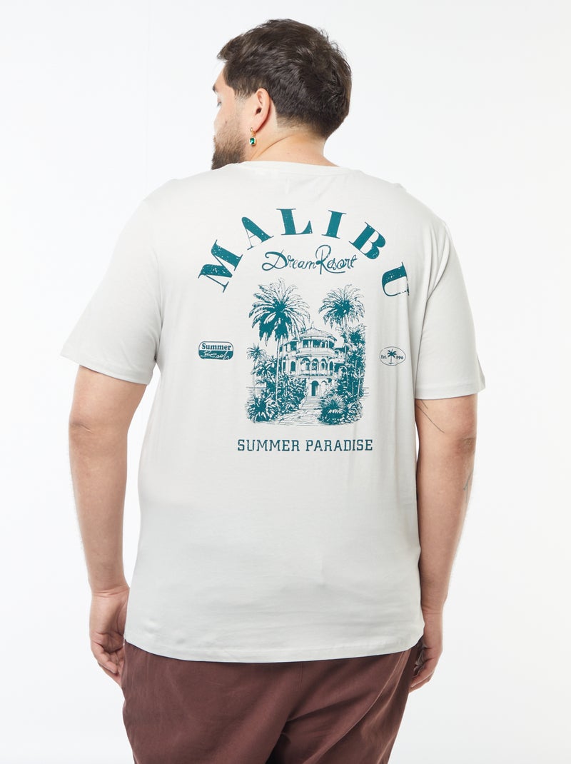 T-shirt imprimé 'Produkt' Gris - Kiabi