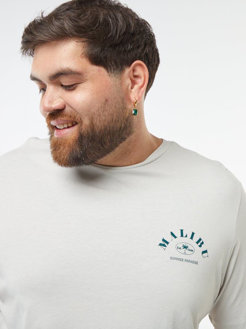 T-shirt imprimé 'Produkt' Gris - Kiabi