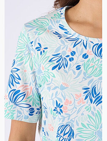 T-shirt imprimé pur coton - damart