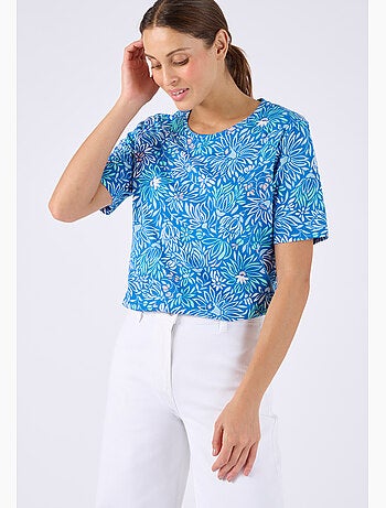 T-shirt imprimé pur coton - Damart