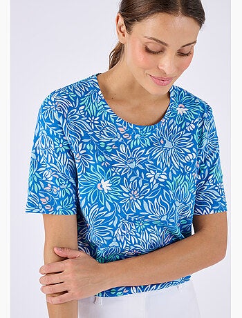 T-shirt imprimé pur coton - Damart