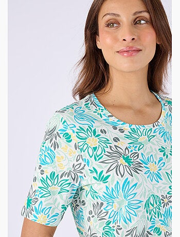 T-shirt imprimé pur coton - Damart