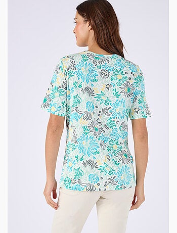 T-shirt imprimé pur coton - Damart