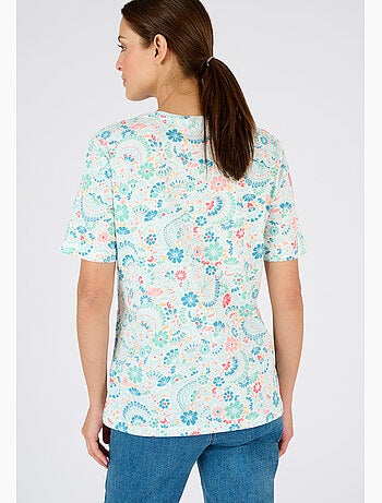 T-shirt imprimé pur coton - Damart