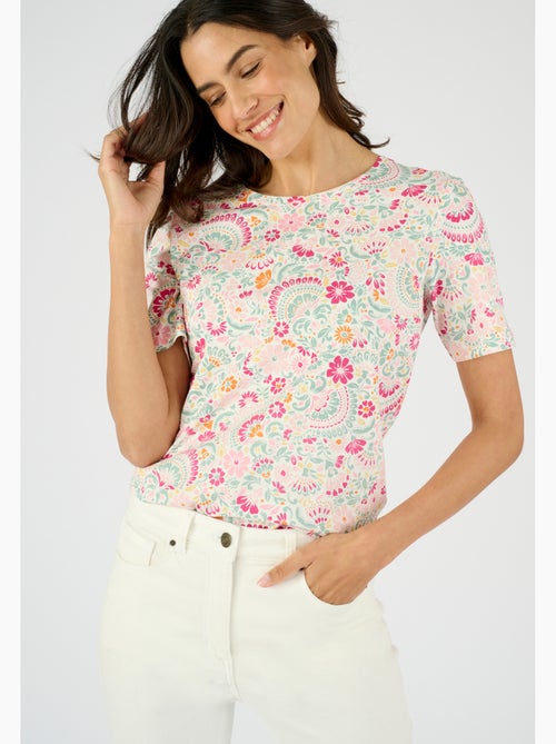 T-shirt imprimé pur coton - Damart - Kiabi