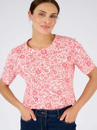 T-shirt imprimé pur coton - Damart