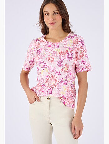 T-shirt imprimé pur coton - Damart