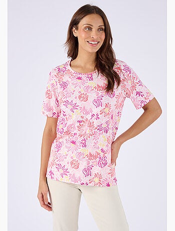 T-shirt imprimé pur coton - Damart