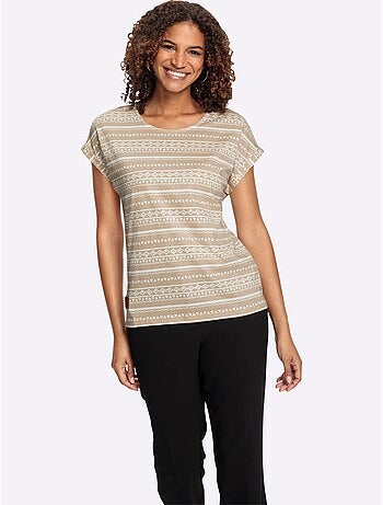 T-shirt Imprimé Pur Coton - Taille Standard - Witt
