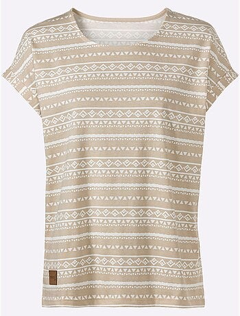 T-shirt Imprimé Pur Coton - Taille Standard - Witt
