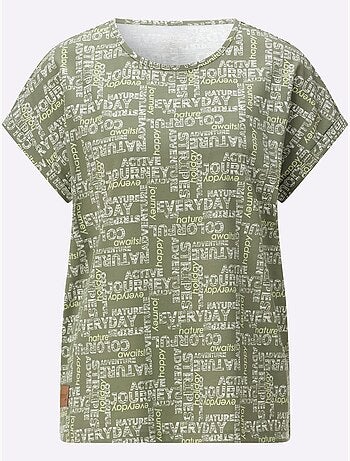 T-shirt Imprimé Pur Coton - Taille Standard - Witt